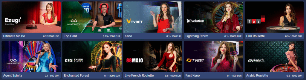 1xBet Live Casino